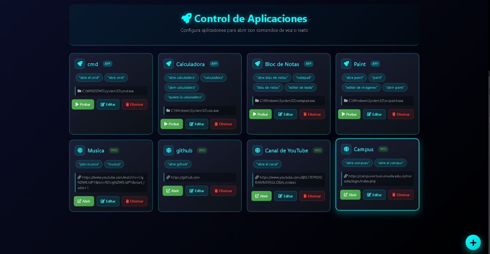 Control de Aplicaciones
